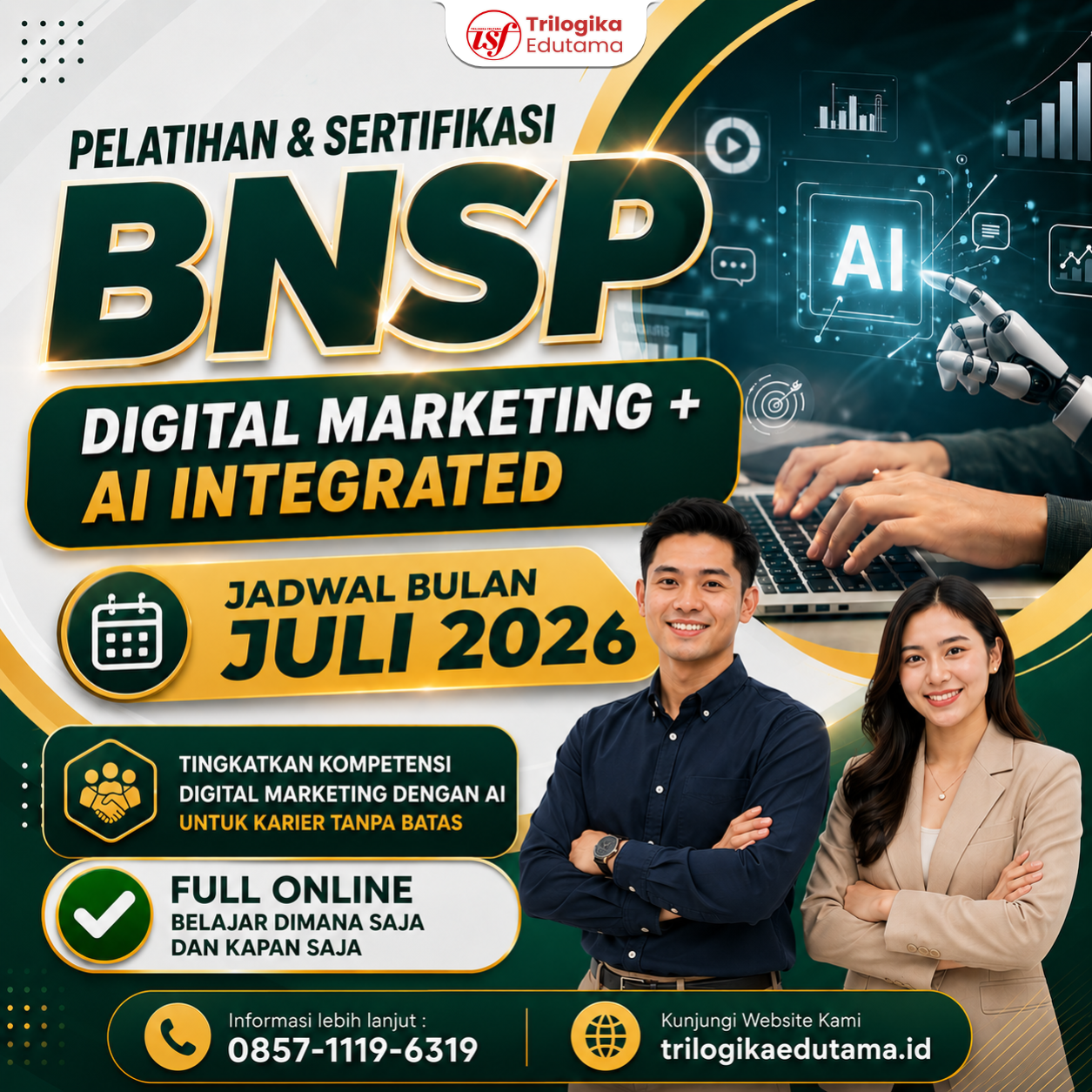 DIKLAT DAN PELATIHAN DIGITAL MARKETING BNSP JULI 2026